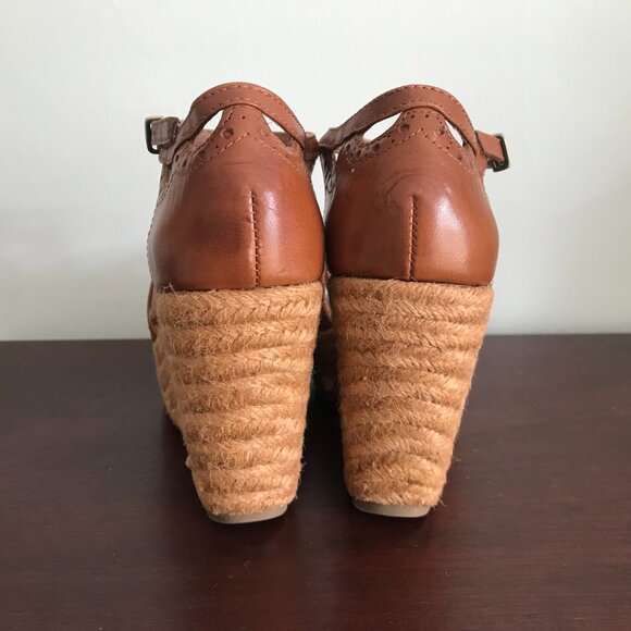 Corso Como | "Daytime" Brown Espadrille Wedge Sandals - Picture 4 of 12